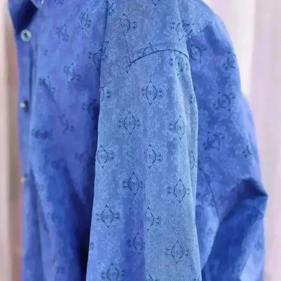 Robert Graham Button-Down Shirt Mens XL Abstract Geometric Pattern Flip Cuffs - Picture 9 of 16